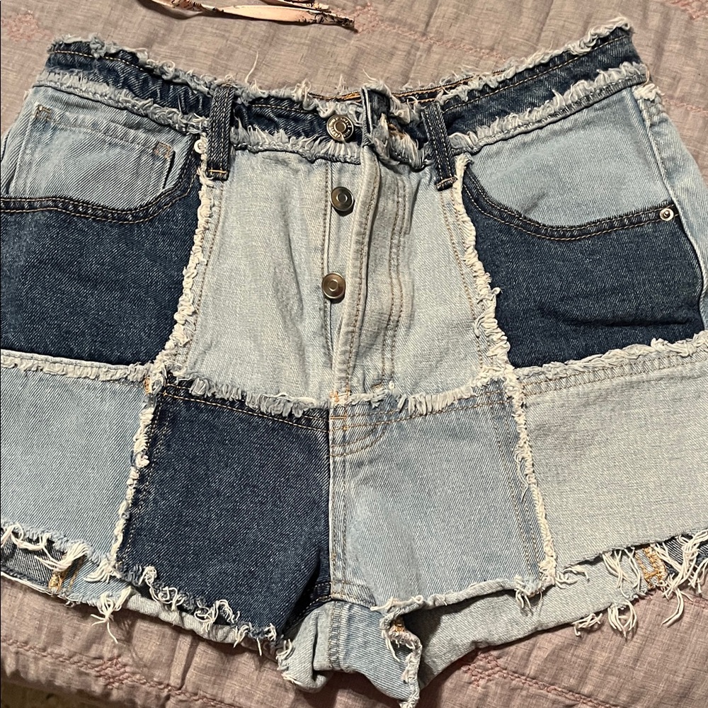 Wild Fable Two-Tone Denim Jean Shorts
